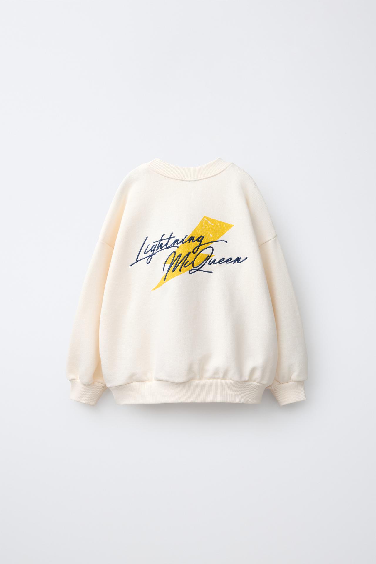 CARS LIGHTNING MCQUEEN © DISNEY/PIXAR PRINT SWEATSHIRT — Ecru