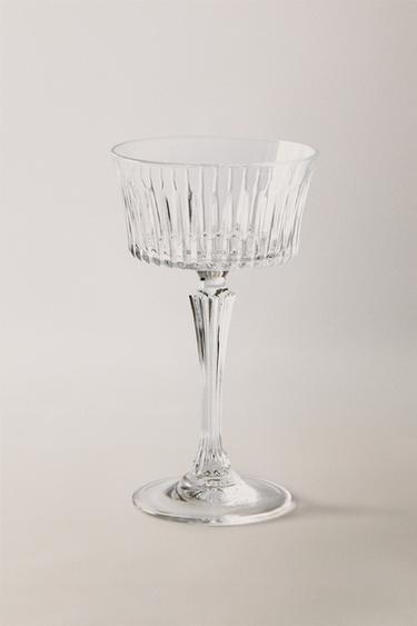 CRYSTALLINE SPARKLING WINE FLUTE WITH RAISED DESIGN - Transparent by Zara - Image 5