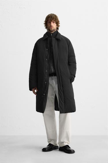 PADDED TECHNICAL COAT - Black by Zara