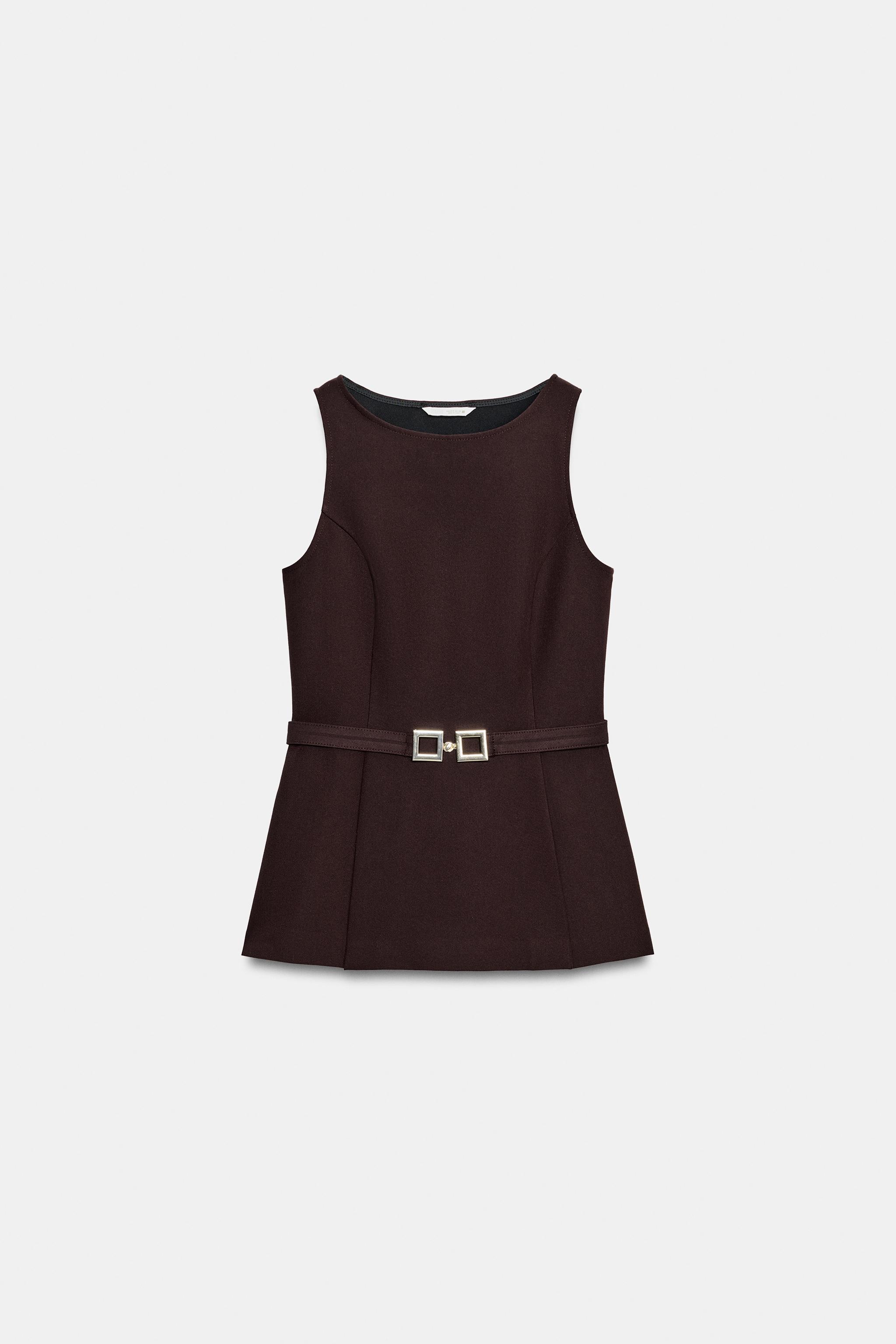 Zara Kemerli Peplum Yelek görsel 6