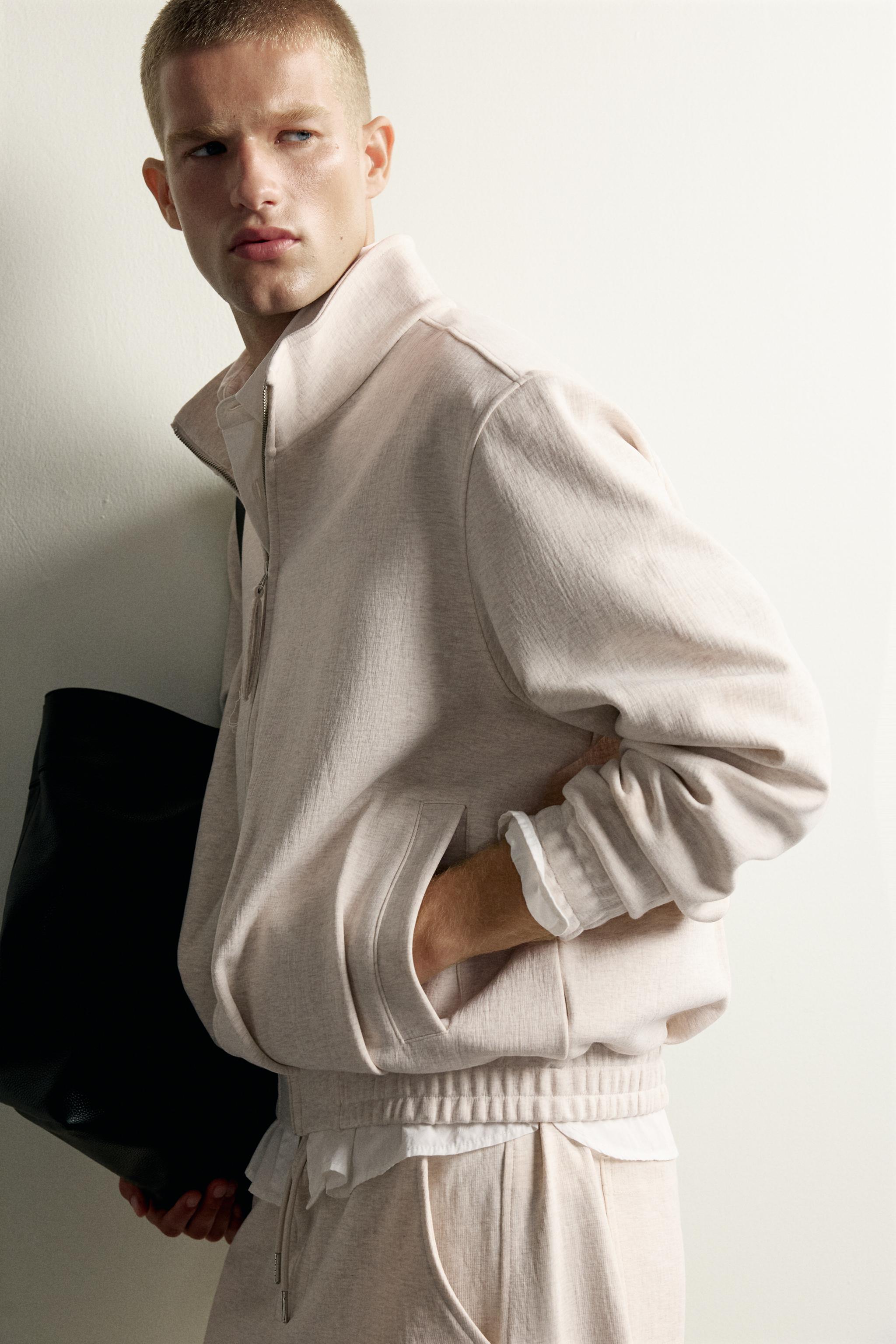 Мужские куртки Zara RELAXED FIT STRUCTURED LIGHTWEIGHT JACKET — фото 5