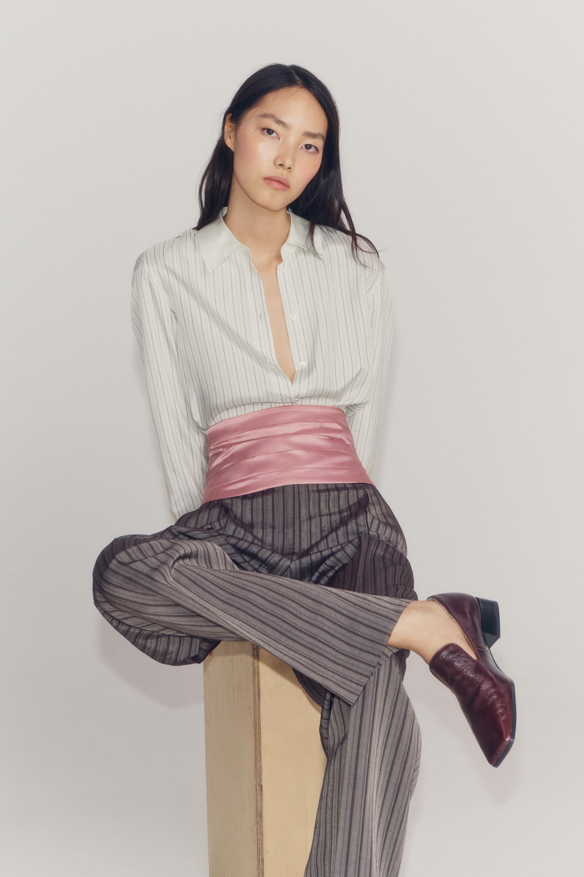 Zara LIMITED EDITION DERİ TOPUKLU MOKASEN