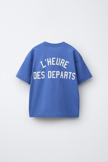 T-SHIRT JOGGING À NUMÉRO - Bleu de Zara - Image 1