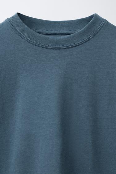 BASIC MEDIUM WEIGHT T-SHIRT - Mid-blue by Zara - Image 2
