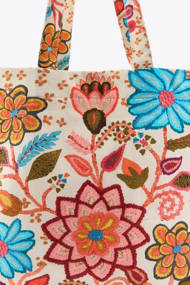 MAXI SAC IMPRIMÉ FLEURS BRODÉES - Multicolore de Zara - Image 3