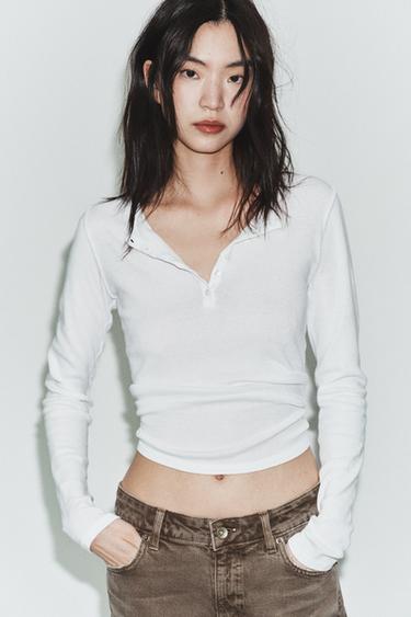 JEAN TRF BOOTCUT TAILLE BASSE - Marron de Zara - Image 3