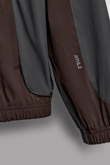 COLOUR BLOCK TECHNICAL FOOTBALL JACKET - Burgundy by Zara - Image 10