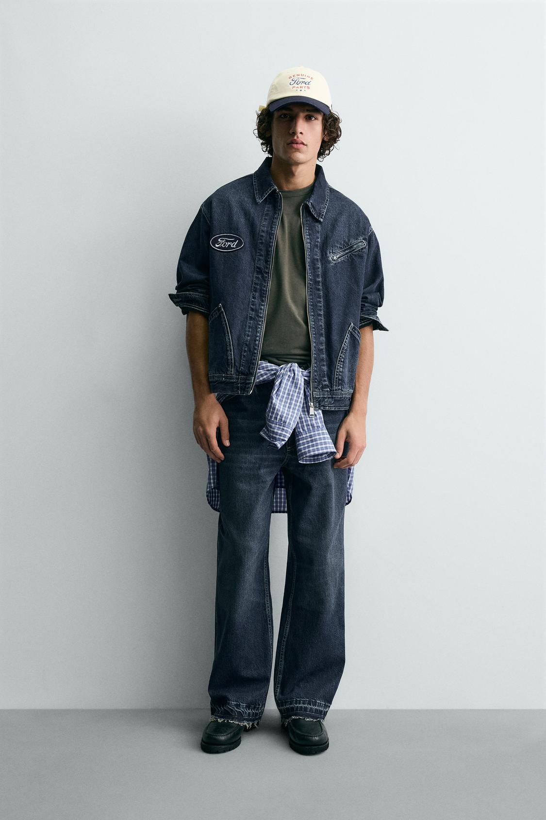 ДЖИНСЫ СВОБОДНОГО КРОЯ ОТ ZARA С НАШИВКОЙ FORD ©