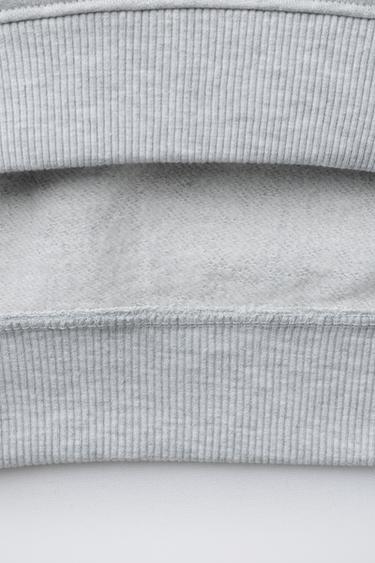 RAISED TEXT HOODIE - Grey marl by Zara - Image 3