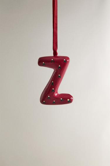 LETTER Z CHRISTMAS TREE DECORATION - Red by Zara - Image 0