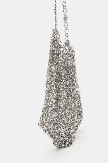 MINI SAC SEAU FANTAISIE - Argent de Zara - Image 1
