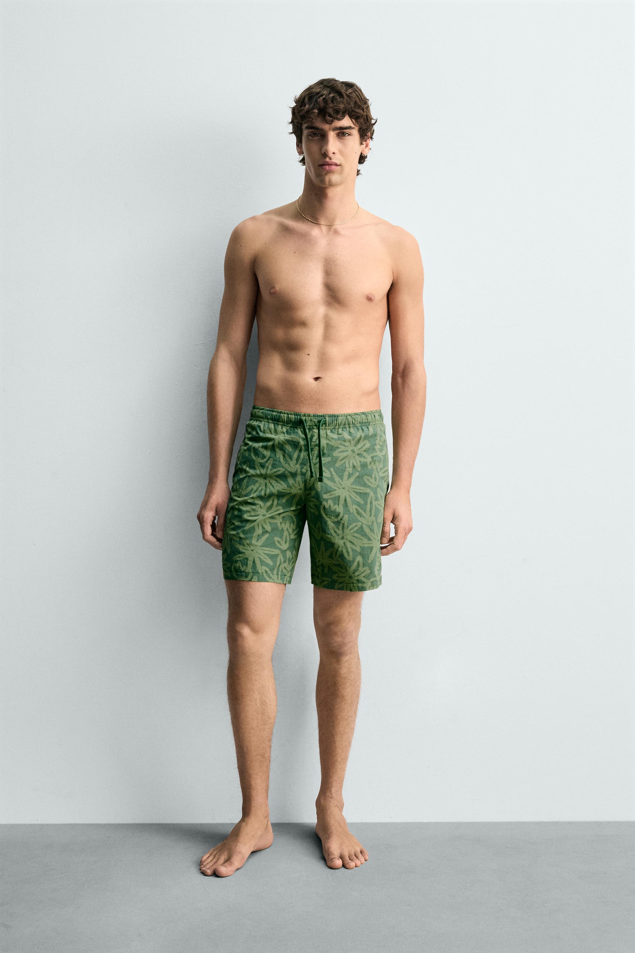 SHORT DE BAIN LONG FLEURS