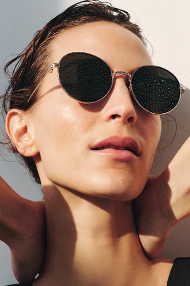 Zara METAL SUNGLASSES - Golden