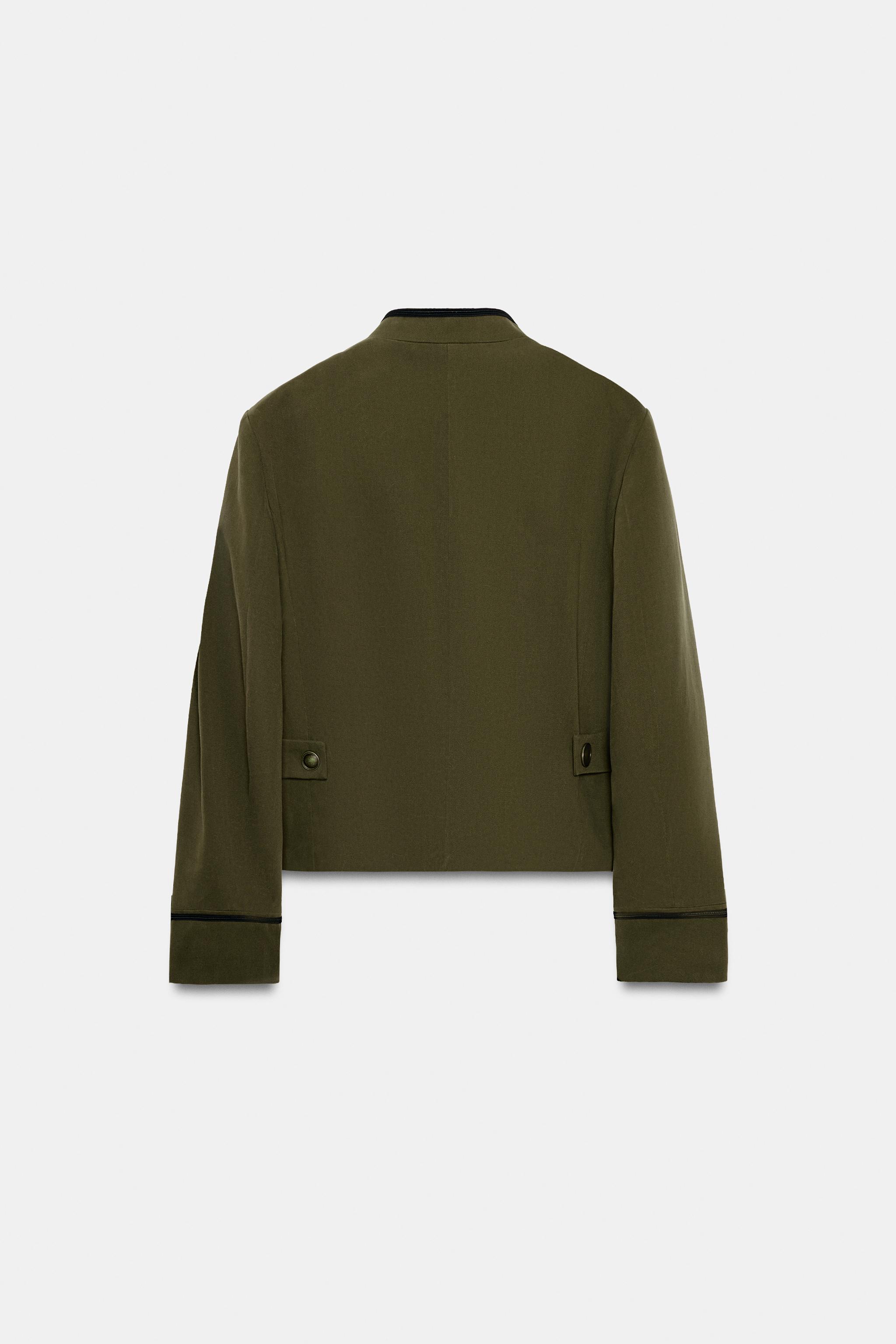 肩パッドトグルボタンブレザー - カーキ | ZARA Japan / 日本