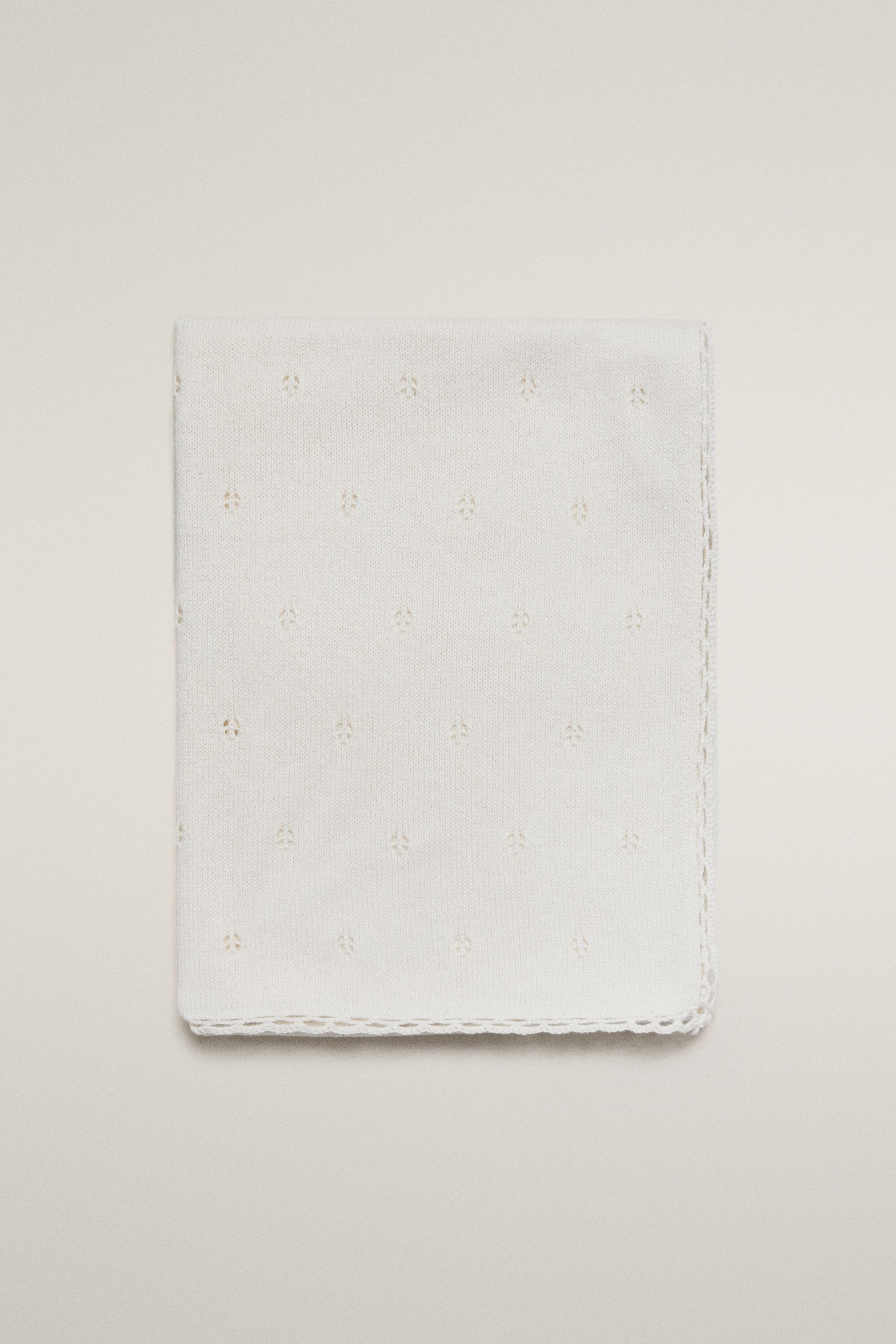 POINTELLE COTTON BABY BLANKET
