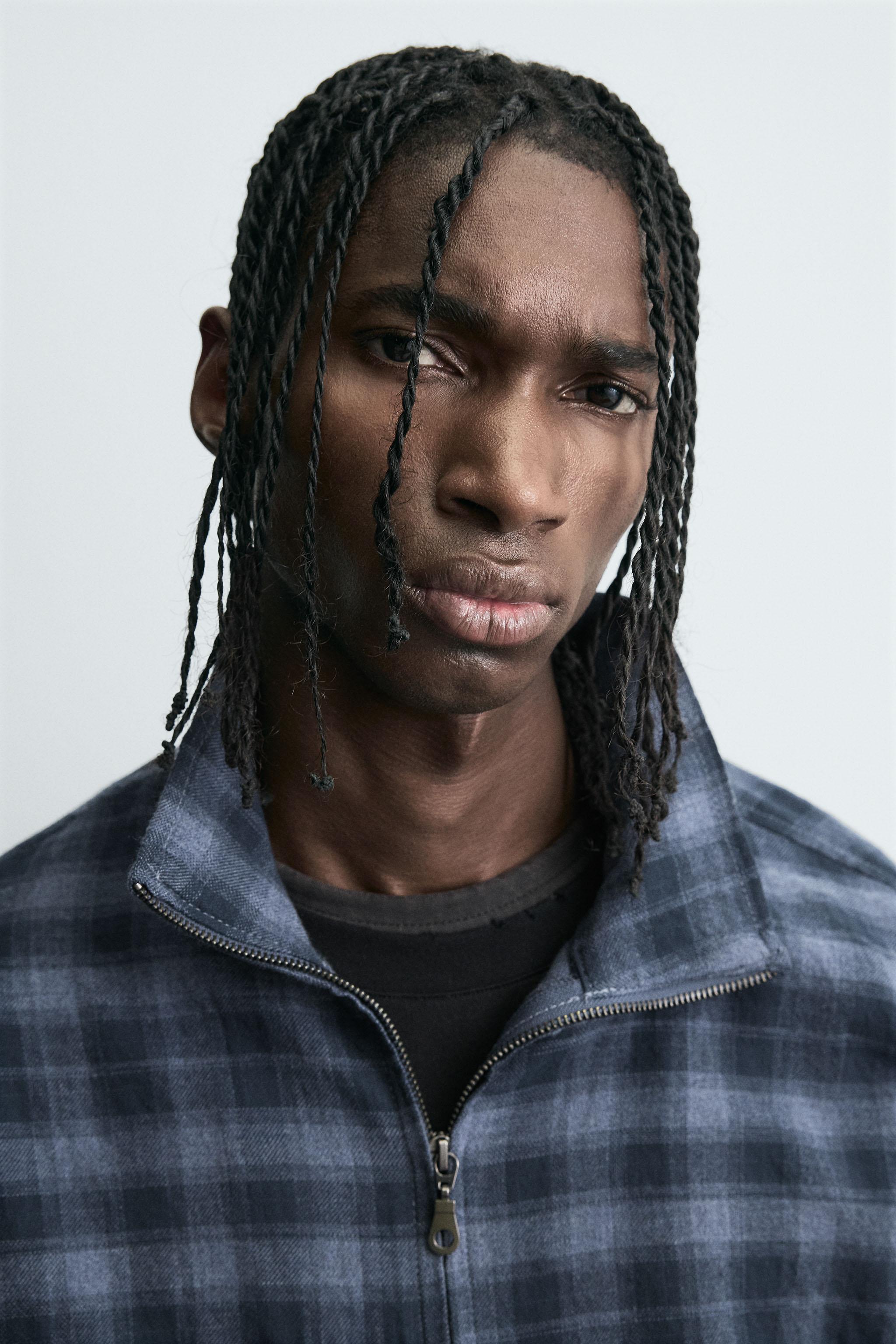 CHECK ZIP-UP SHIRT - Blue | ZARA Australia