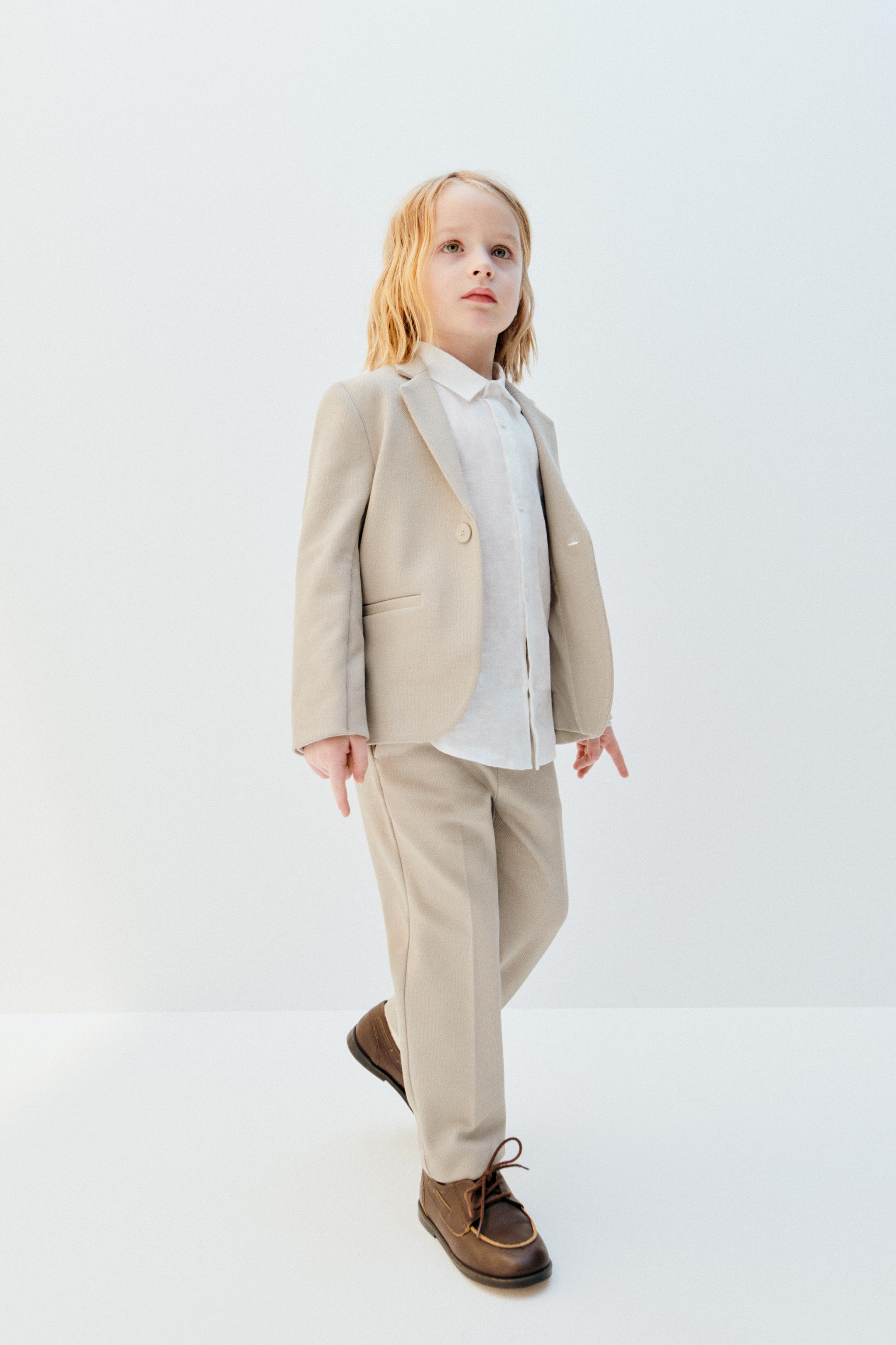 ZARA ザラ 男の子スーツ ＋サスペンダー 上下 - キッズ服(男の子用) 100cm~