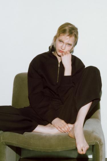 SWEAT ZIPPÉ PIÈCE - Marron de Zara - Image 7