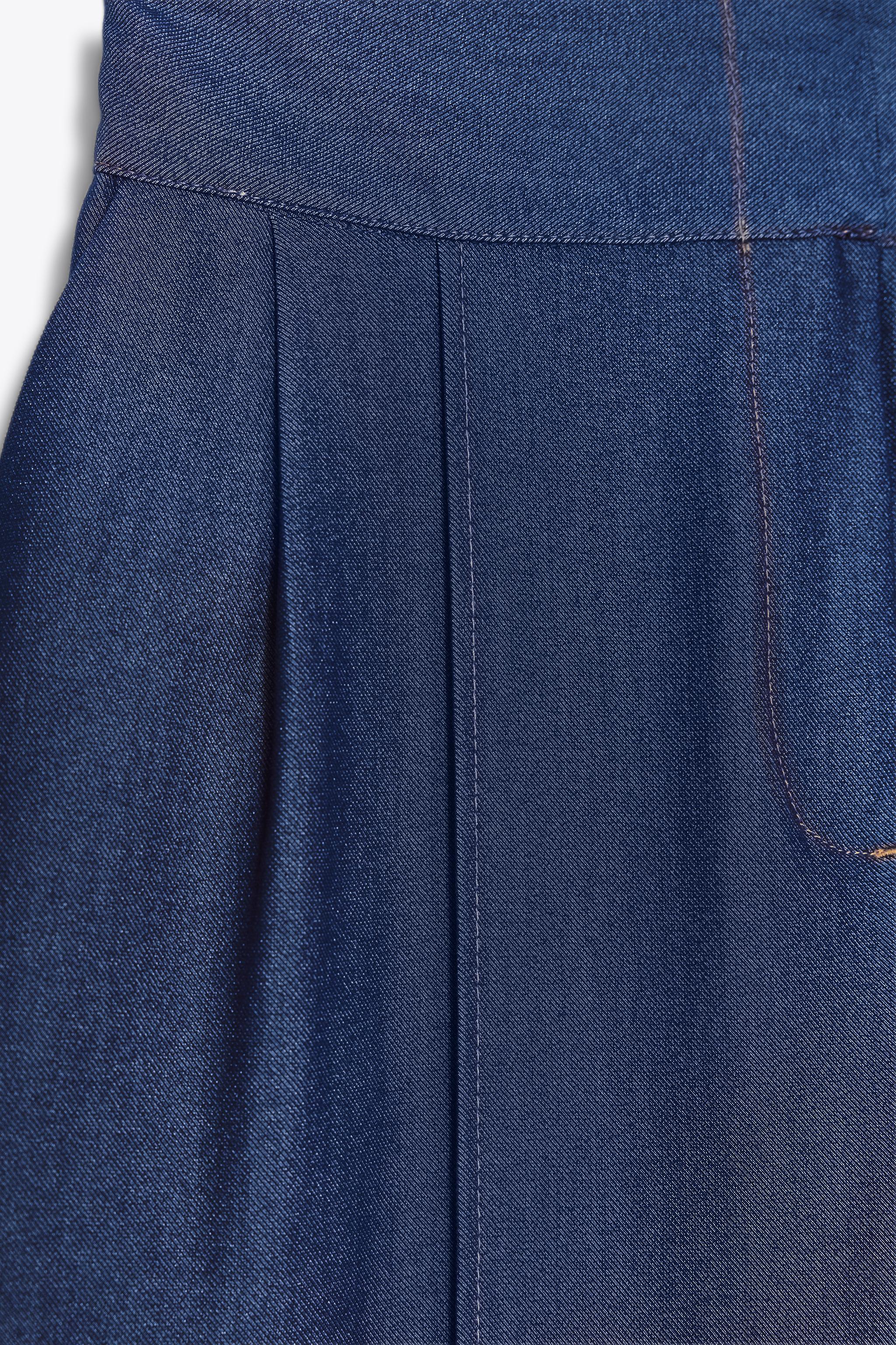 ワイドレッグパンツ 38サイズ インディゴブルー(mal.rerere押しパン) ワイドレッグパンツ 38サイズ インディゴブルー(mal.rerere押し