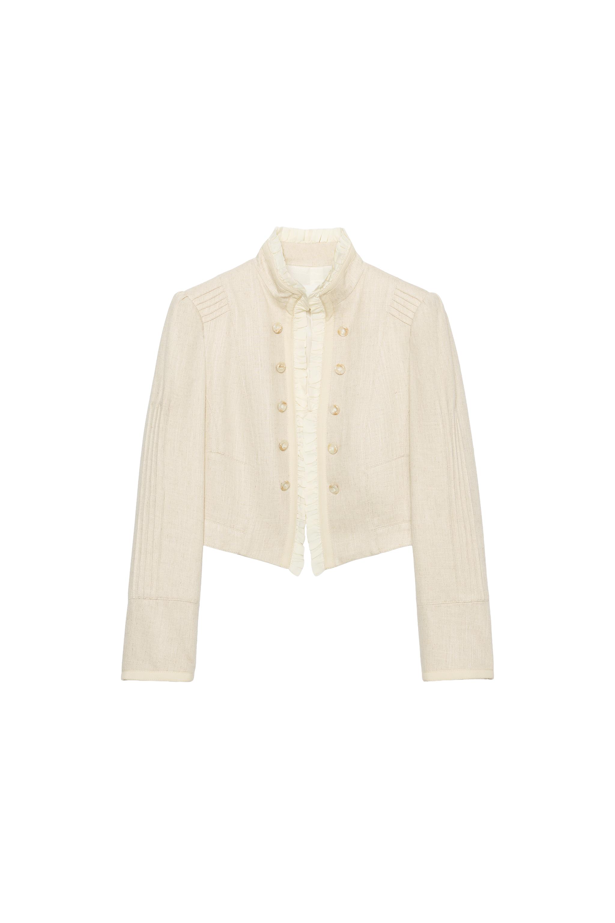 ラッフルショートブレザー - ライトベージュ | ZARA Japan / 日本