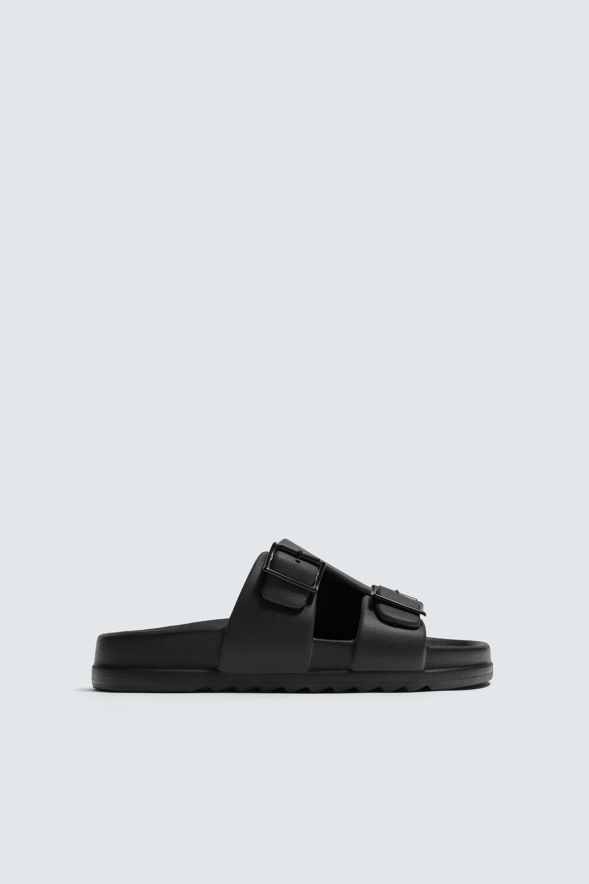 RUBBERIZED DOUBLE STRAP SANDALS