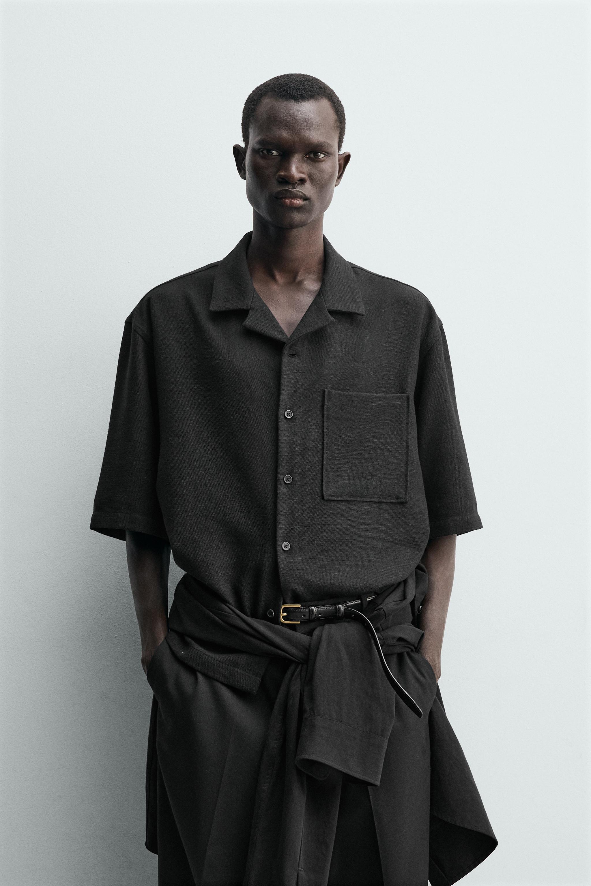 BOXY FIT TEXTURED SHIRT