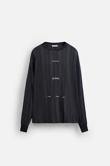 סווטשירט כדורגל רטרו עם טקסטורה - כחול־ים של Zara
