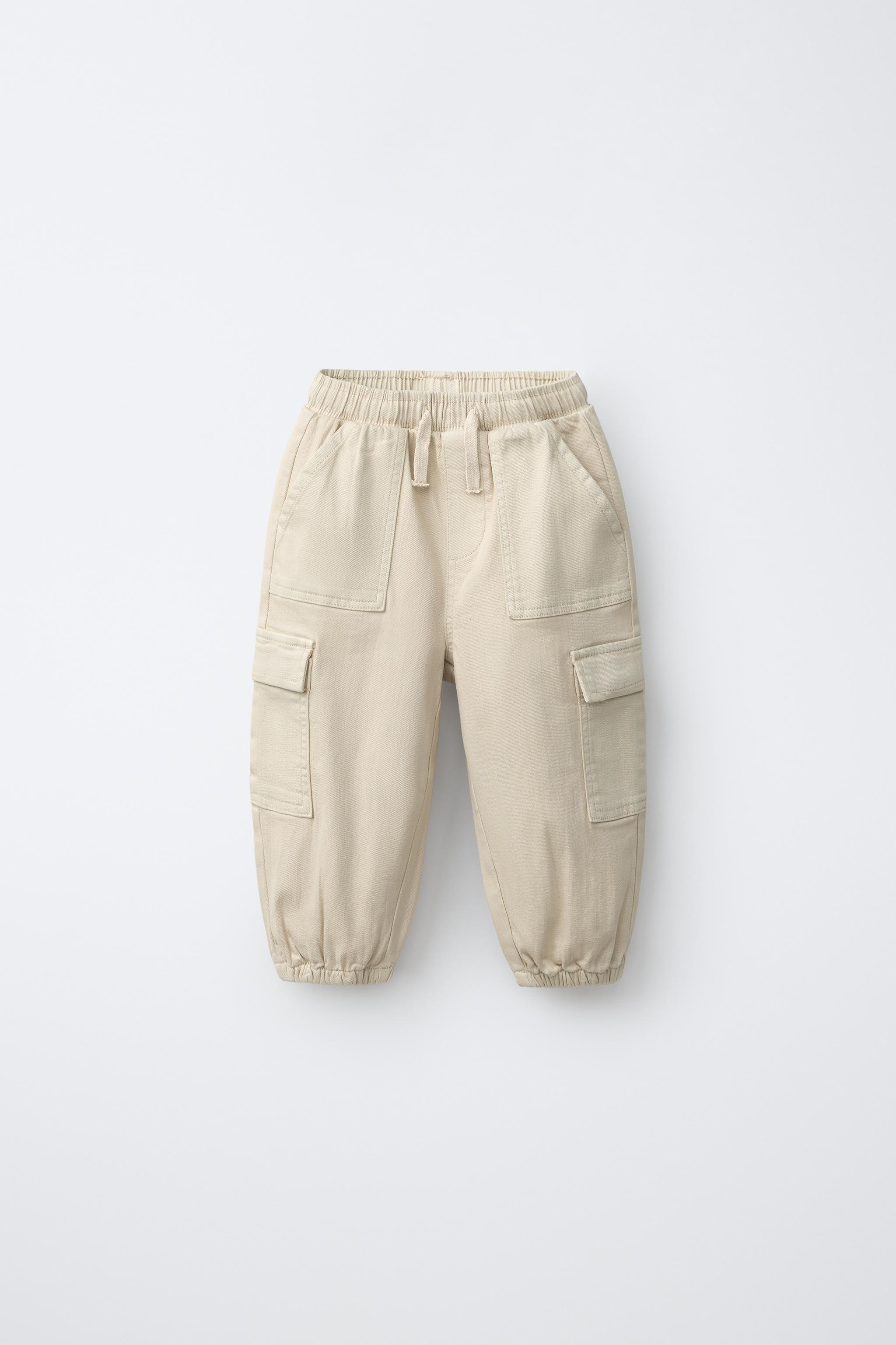 CARGO TWILL PANTS — Light beige