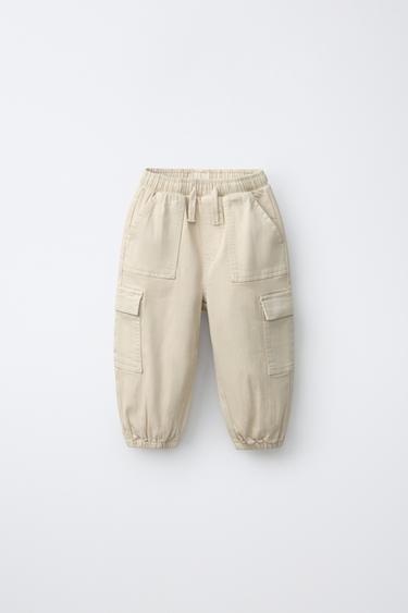 PANTALON CARGO EN SERGE - Beige clair de Zara - Image 0