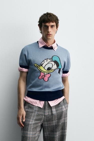 Zara 唐老鴨針織 T 恤 HARRY LAMBERT FOR ZARA X DISNEY - 藍色