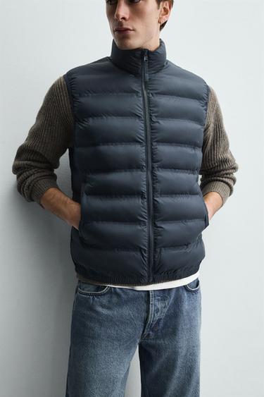 GILET MATELASSÉ LÉGER DÉPERLANT - Bleu marine de Zara - Image 5