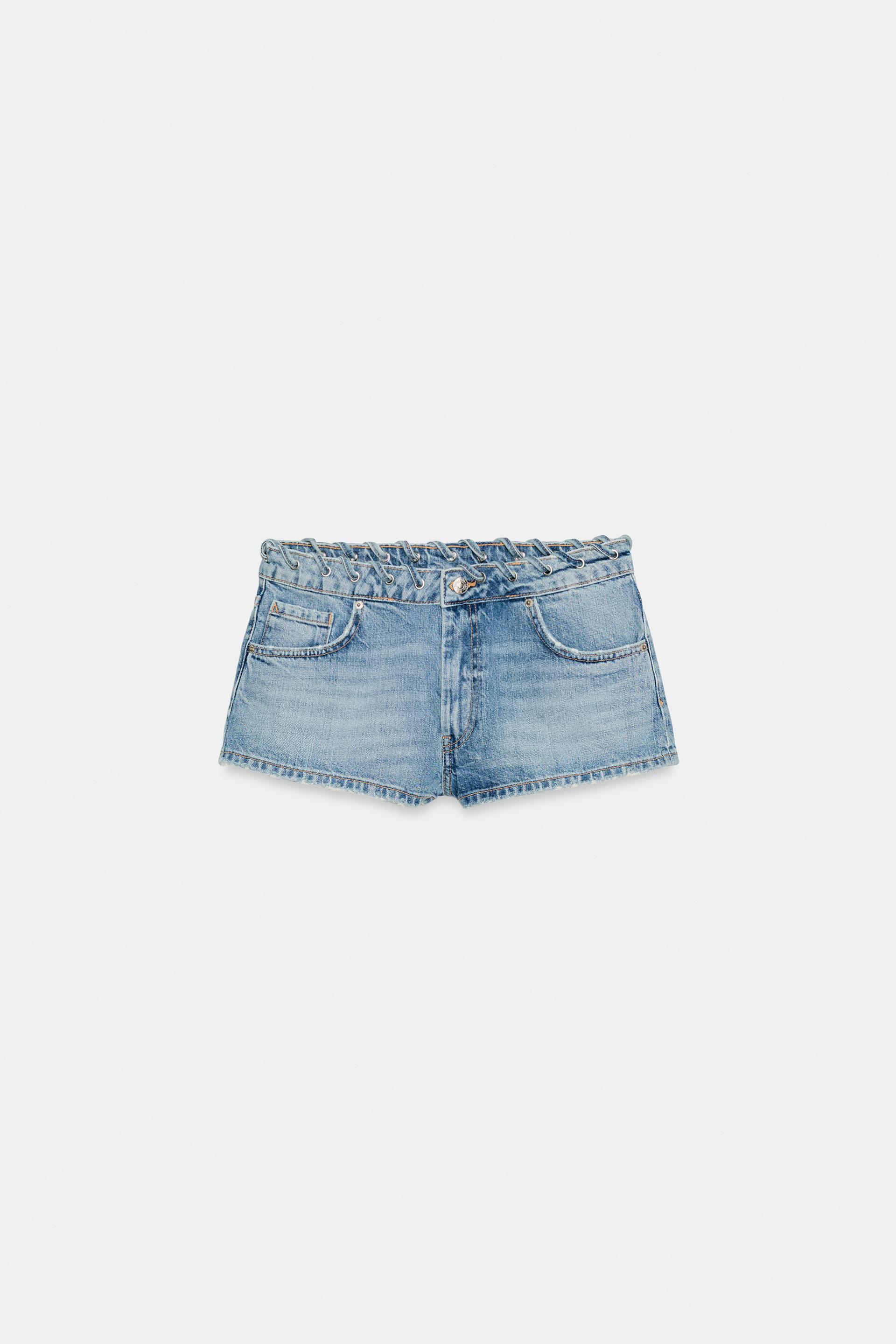 Trf Denim Drawstring Shorts