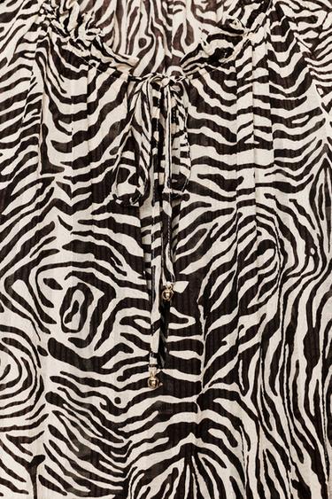 ANIMAL PRINT BELTED DRESS - Zebra de Zara - Image 8
