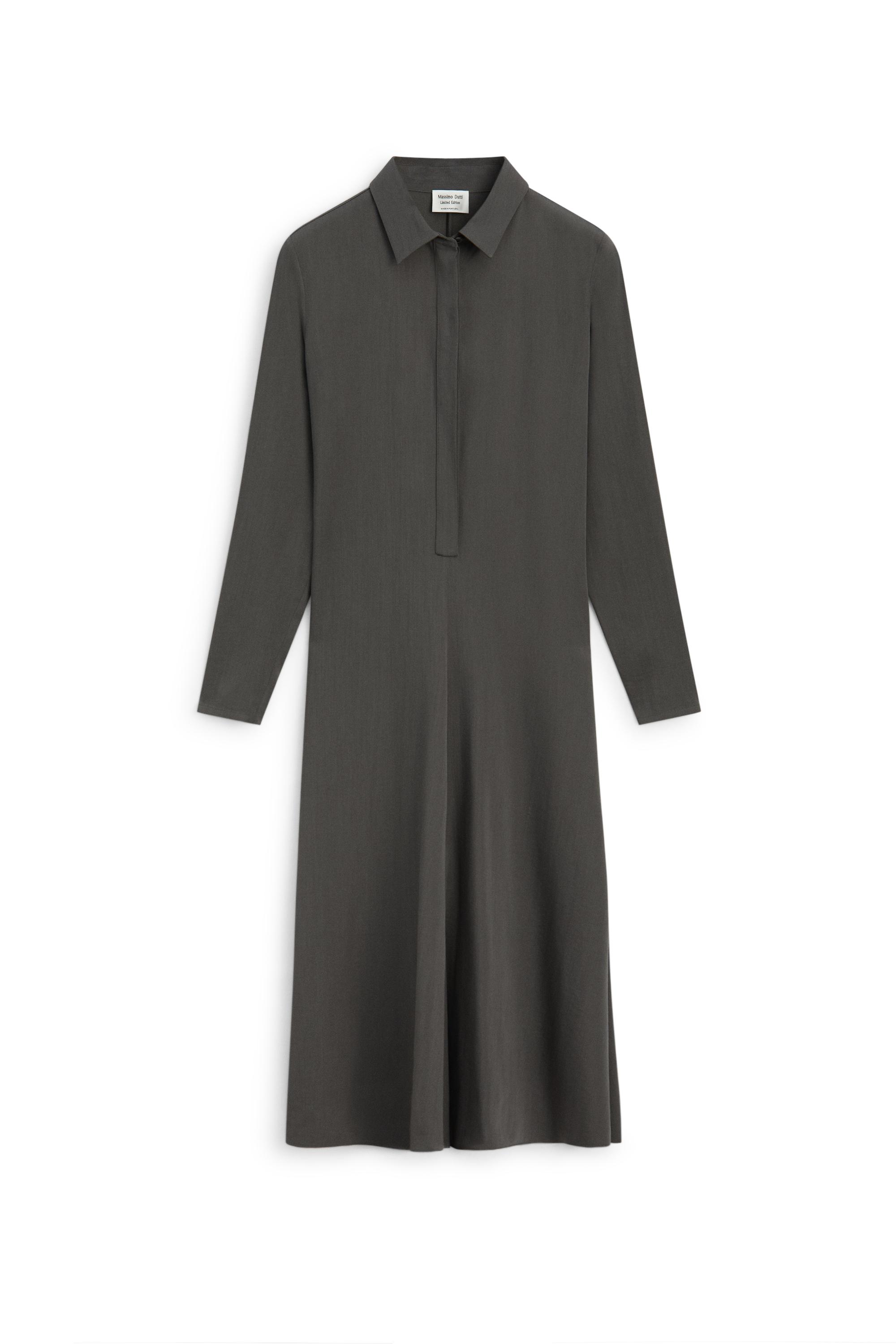 Flowing wool blend shirt dress - LIMITED EDITION