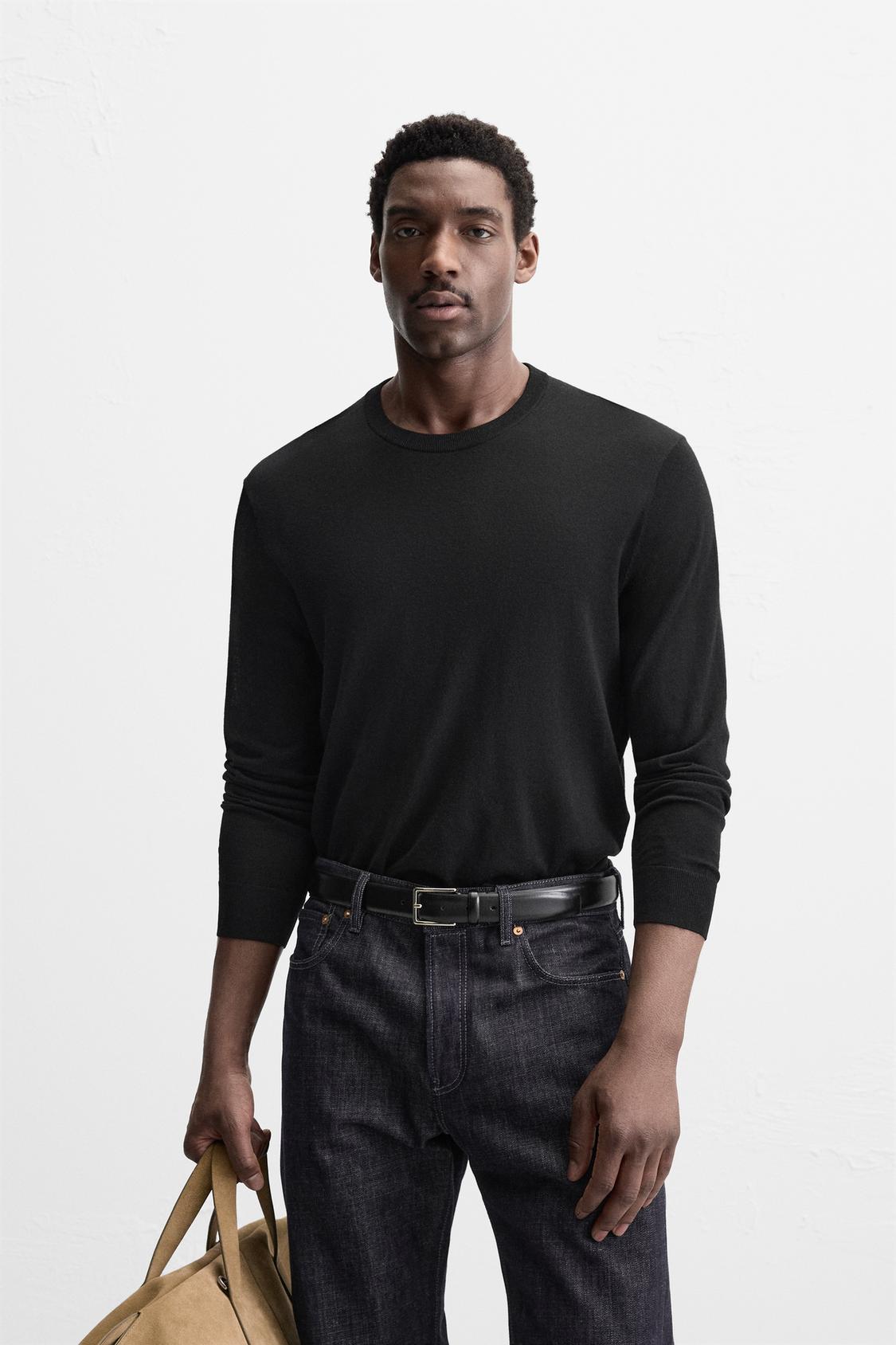 MERCERISED WOOL SWEATER