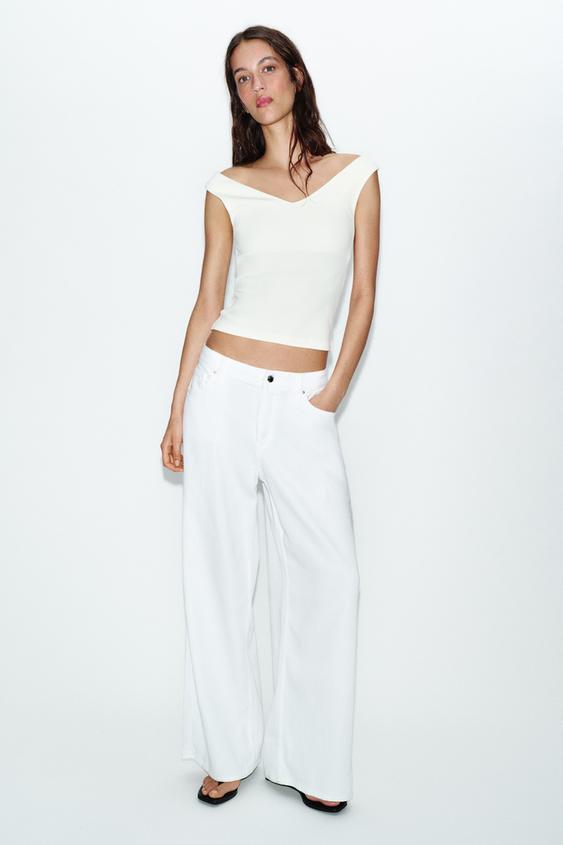OFF-THE-SHOULDER T-SHIRT from Zara - $19.90