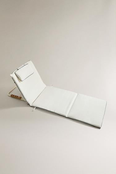 FOLDING BEACH FLOOR LOUNGER - Ivory by Zara - Image 1