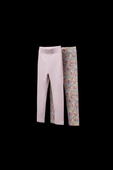 2ER-PACK UNIFARBEN UND BEDRUCKTE LEGGINGS - Rosa / Malvenfarben von Zara - Bild 0