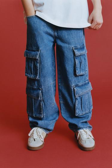 JEANS MULTICARGO  - Azul medio de Zara