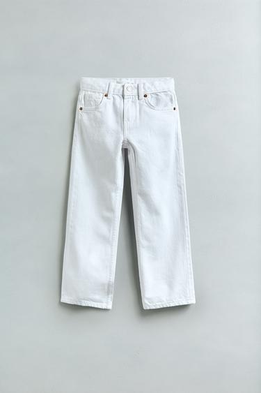 STRAIGHT-LEG JEANS - White by Zara