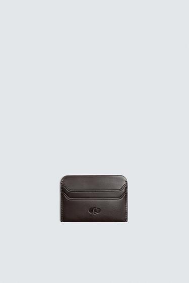 VÍ ĐỰNG THẺ BẰNG DA - Màu nâu từ Zara - Hình ảnh 0