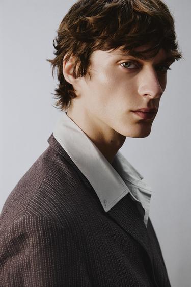 STRIPED VISCOSE - LINEN SUIT - 221 by Zara