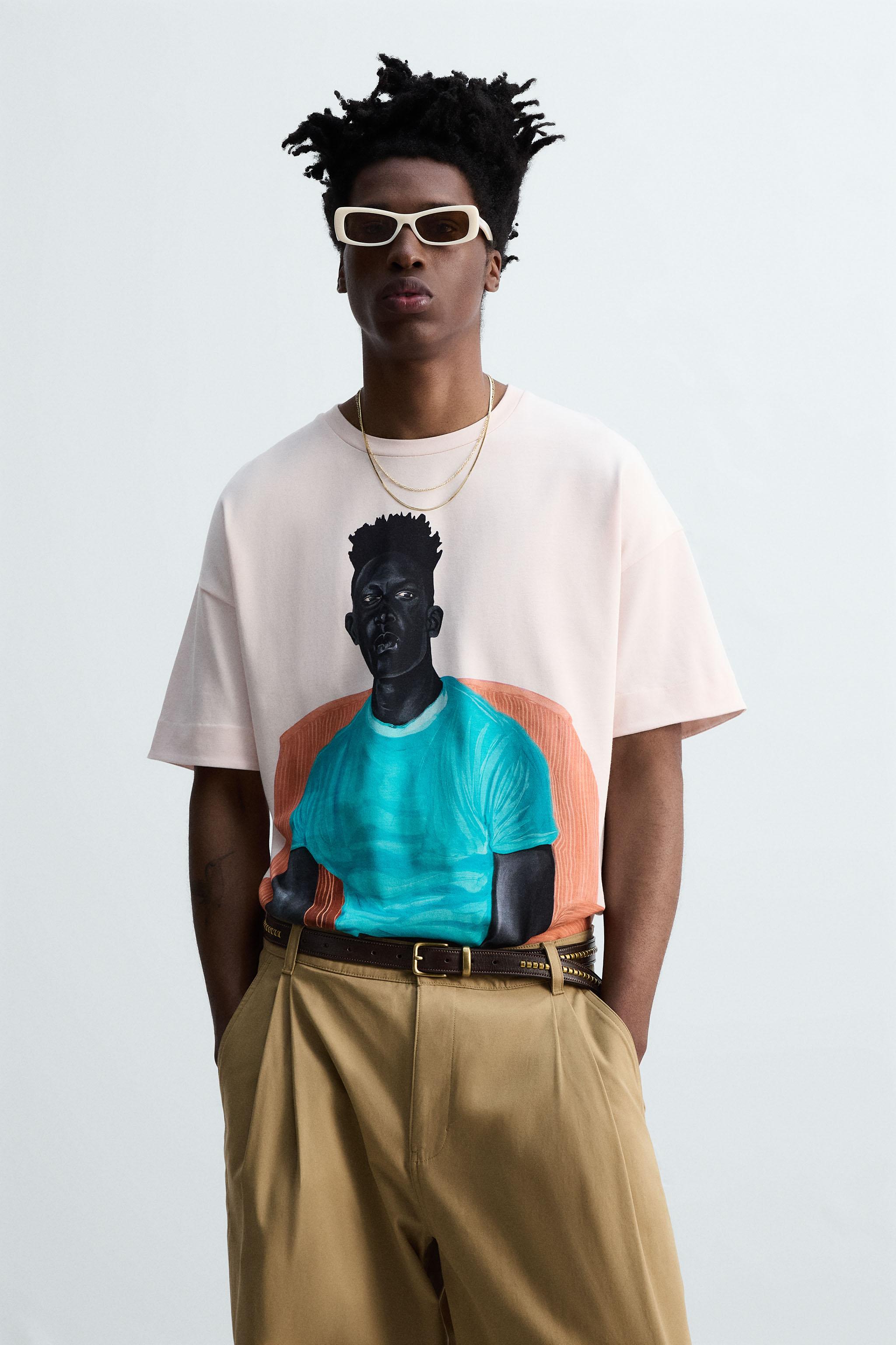 スペイン発送 ZARA グラフィックTシャツ OTIS KWAME KYE QUAICOE OTIS KWAME KYE QUAICOE GRAPHIC T-SHIRT - Pale pink | ZARA