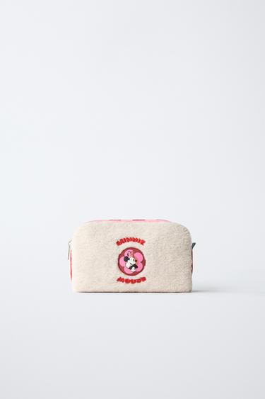 MINNIE MOUSE © DISNEY FAUX SHEARLING TOILETRY BAG - Pink by Zara