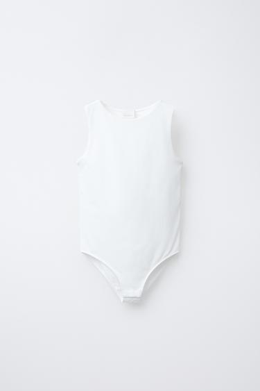 Zara HALTER BODYSUIT - White