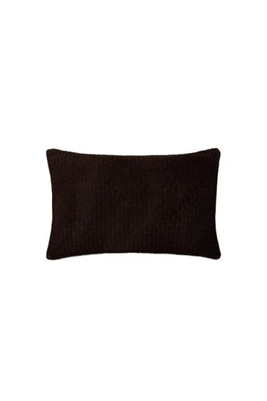 FUNDA COJÍN PIEL - Marrón de Zara