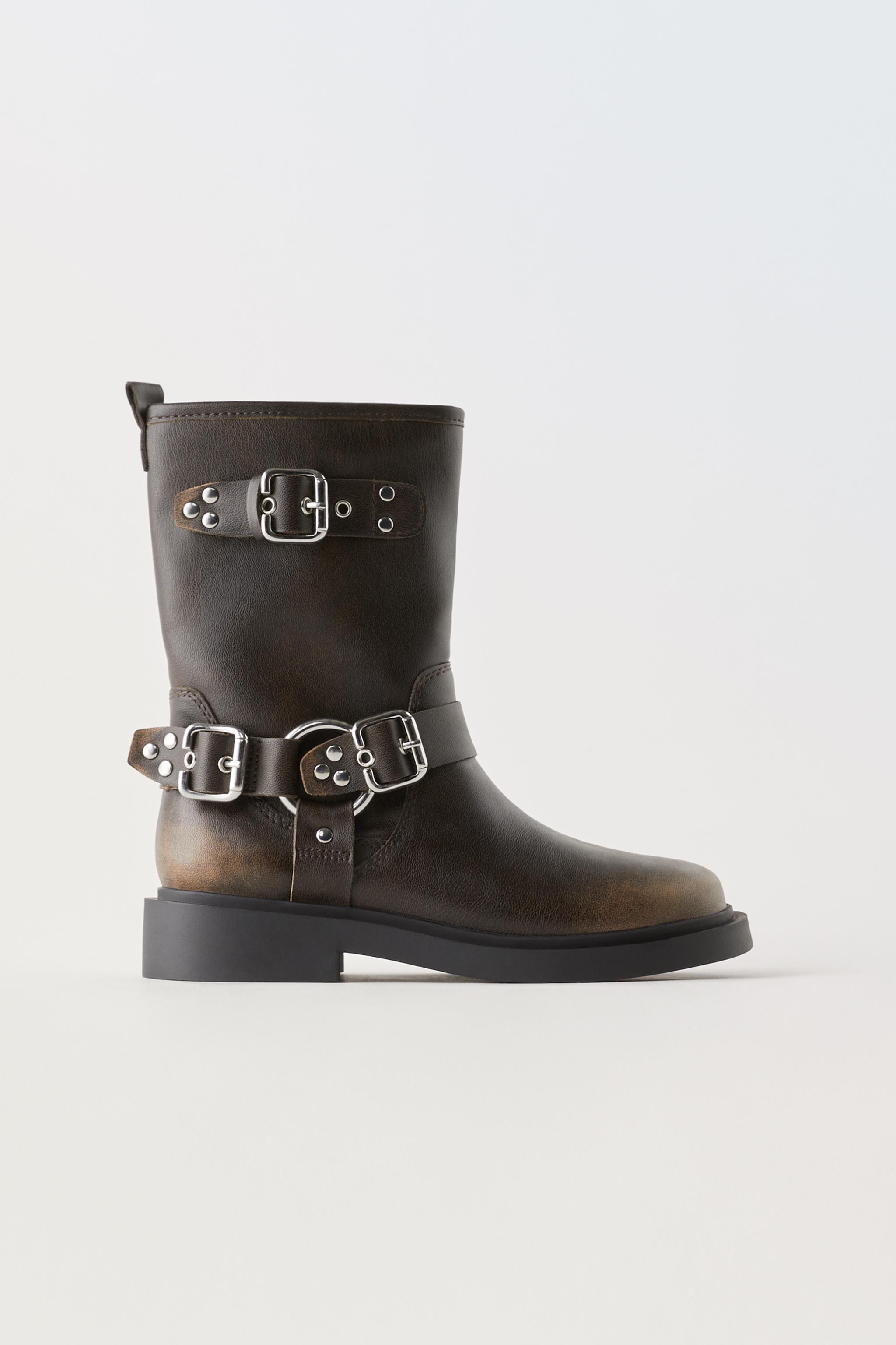 Zara motorcycle clearance boots