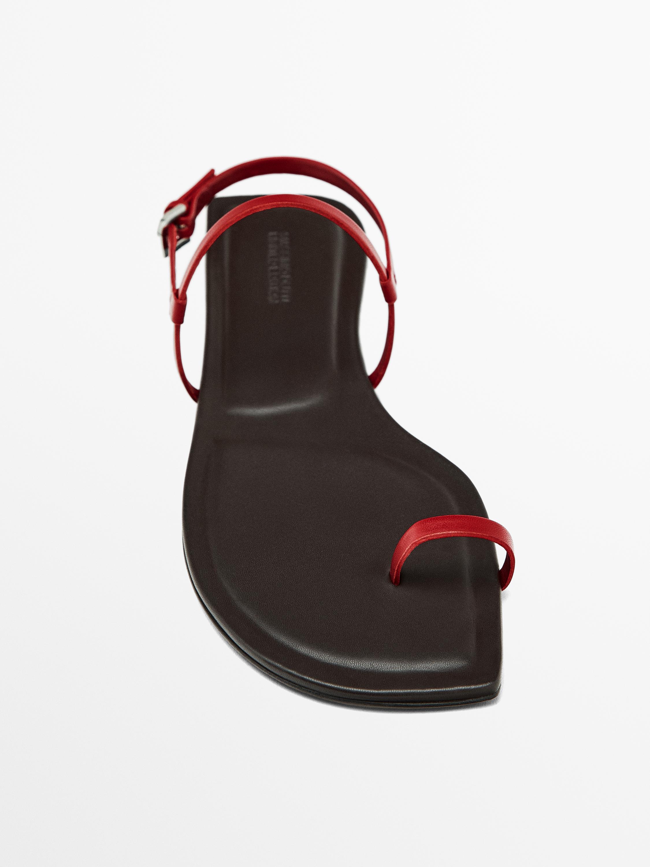 Flat sandals - Limited Edition - Red | ZARA United States