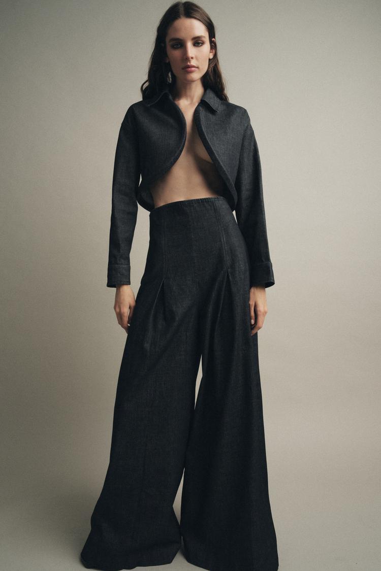 ZW COLLECTION ULTRA HIGH-WAIST WIDE-LEG JEANS Blue ZARA Georgia