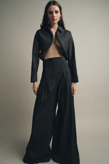 ДЖИНСЫ WIDE LEG С ОЧЕНЬ ВЫСОКОЙ ПОСАДКОЙ — ZW COLLECTION — СИНИЙ от Zara — изображение 0
